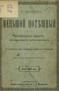 Меньшой потешный - Авенариус Василий Петрович (мир книг .txt) 📗