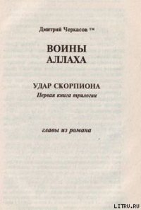 Воины аллаха. Удар скорпиона - Черкасов Дмитрий (е книги .txt) 📗